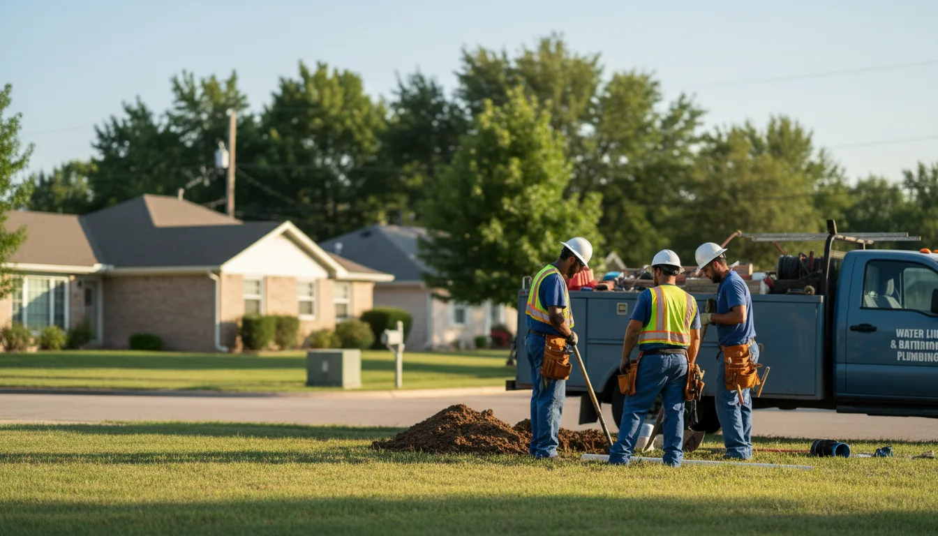 Residential water line and bathroom plumbing service in Twinsburg, OH